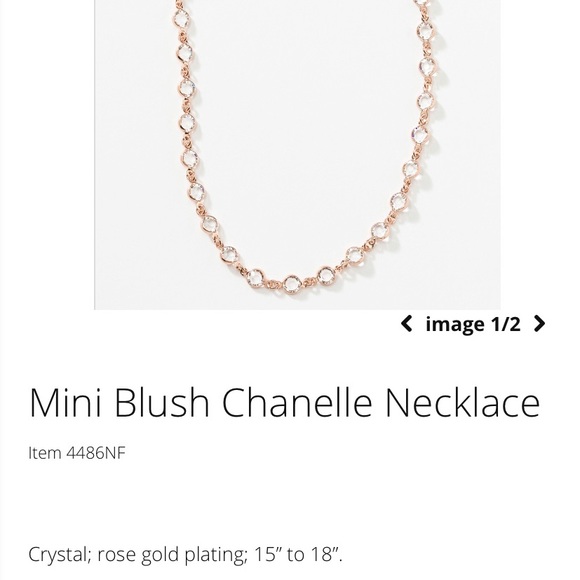 💎 New Chanelle SWAROVSKI Rose Gold Necklace - Picture 5 of 9